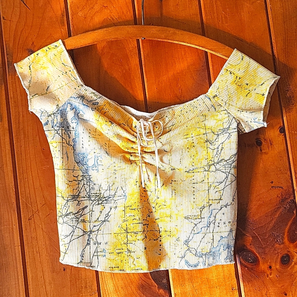 NWOT Cartography Crop Top